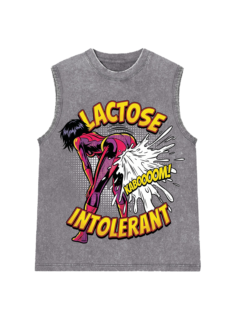 LACTOSE INTOLERANT WASHED TANK TOP