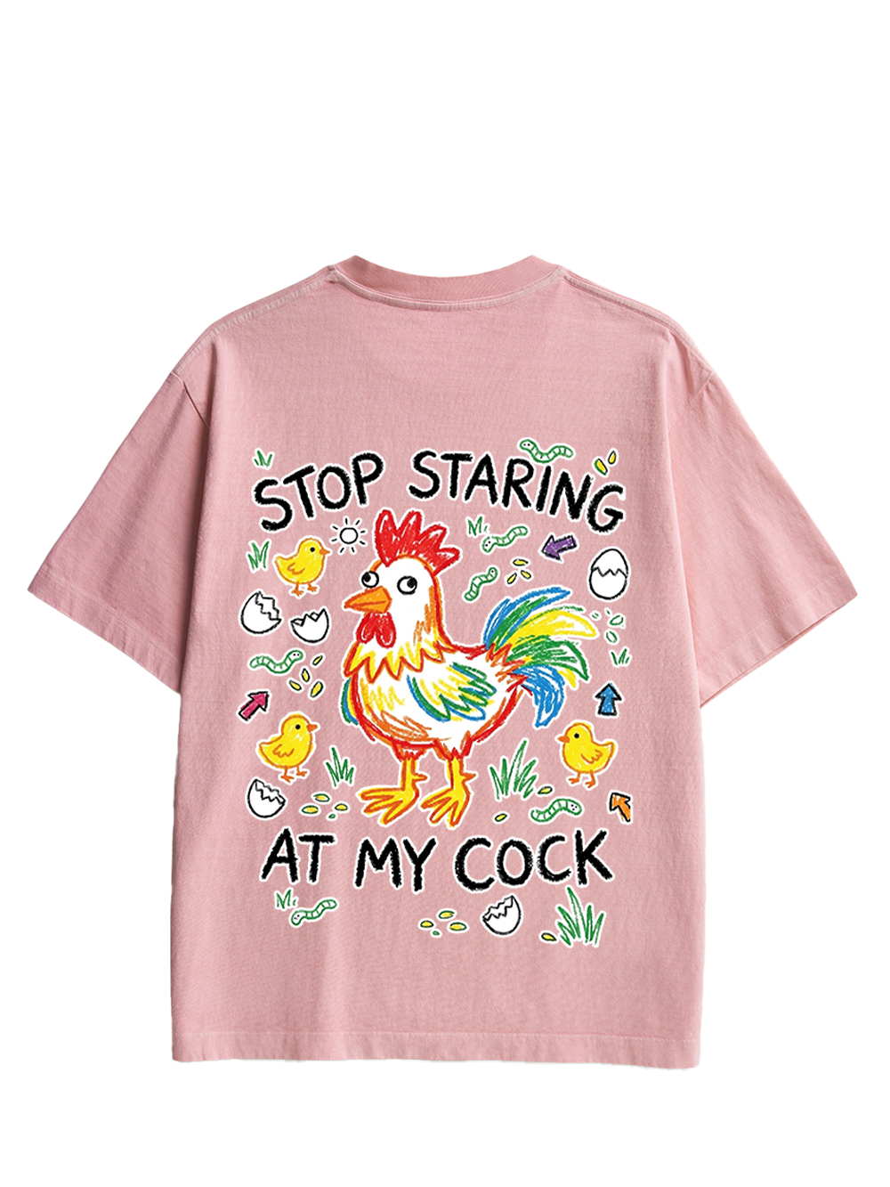 STOP STARING DOUBLE SIDED PRINT WASHED TSHIRT