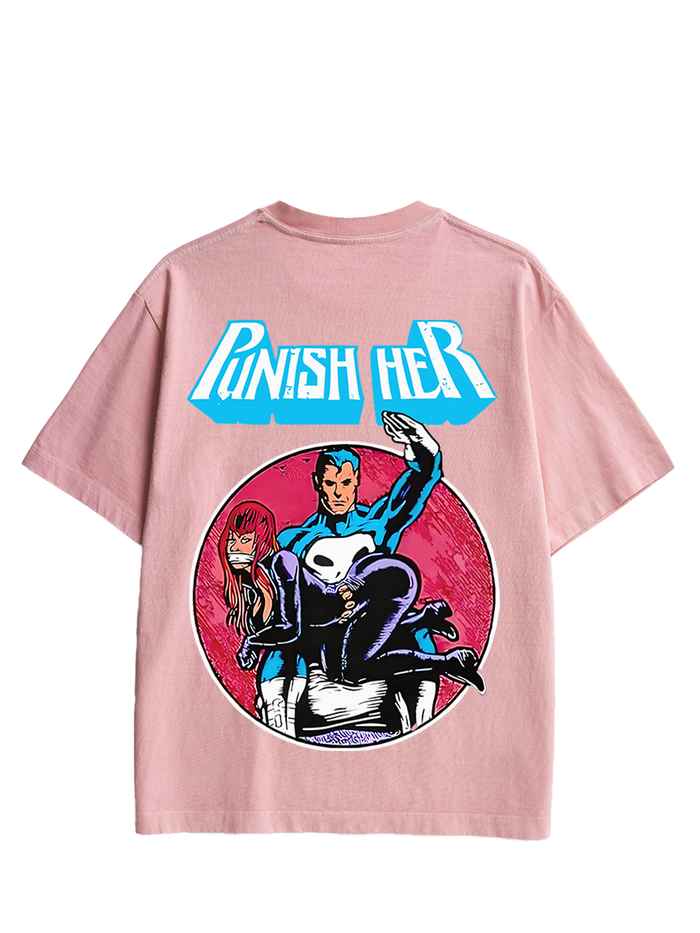 PUNISH HER DOUBLE SIDED PRINT WASHED TSHIRT