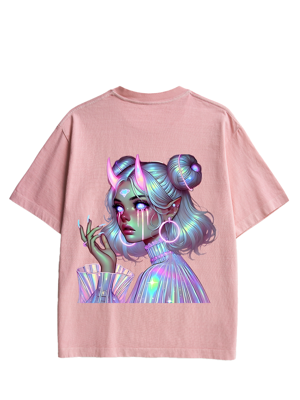 NEON DREAMSCAPE DOUBLE SIDED PRINT WASHED TSHIRT