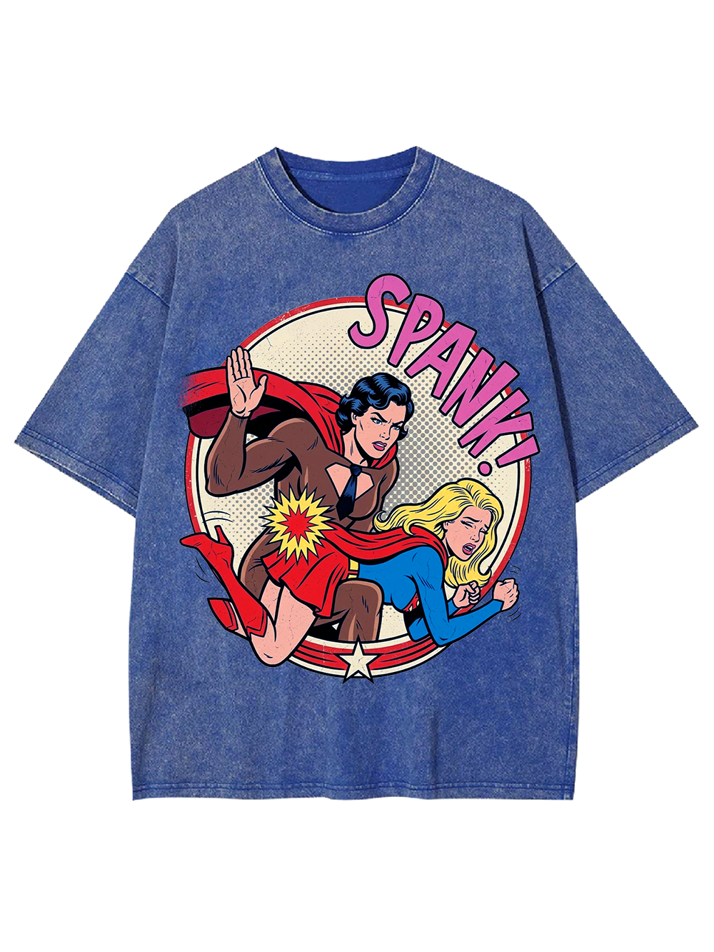 SPANK COMIC SUPERHERO WASHED TSHIRT