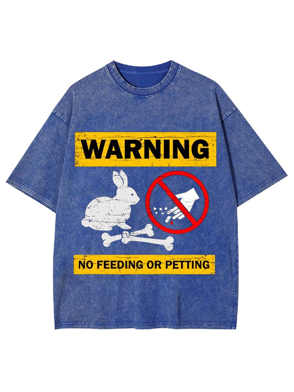 Warning No Feeding Or Petting Washed Tshirt