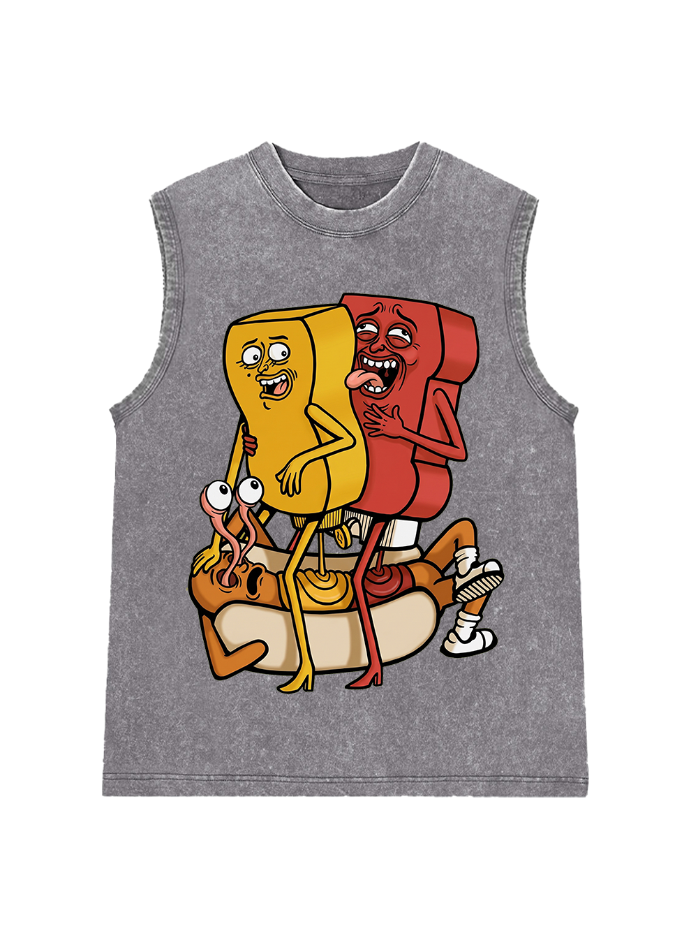 WEIRD FOOD ART WASHED TANK TOP