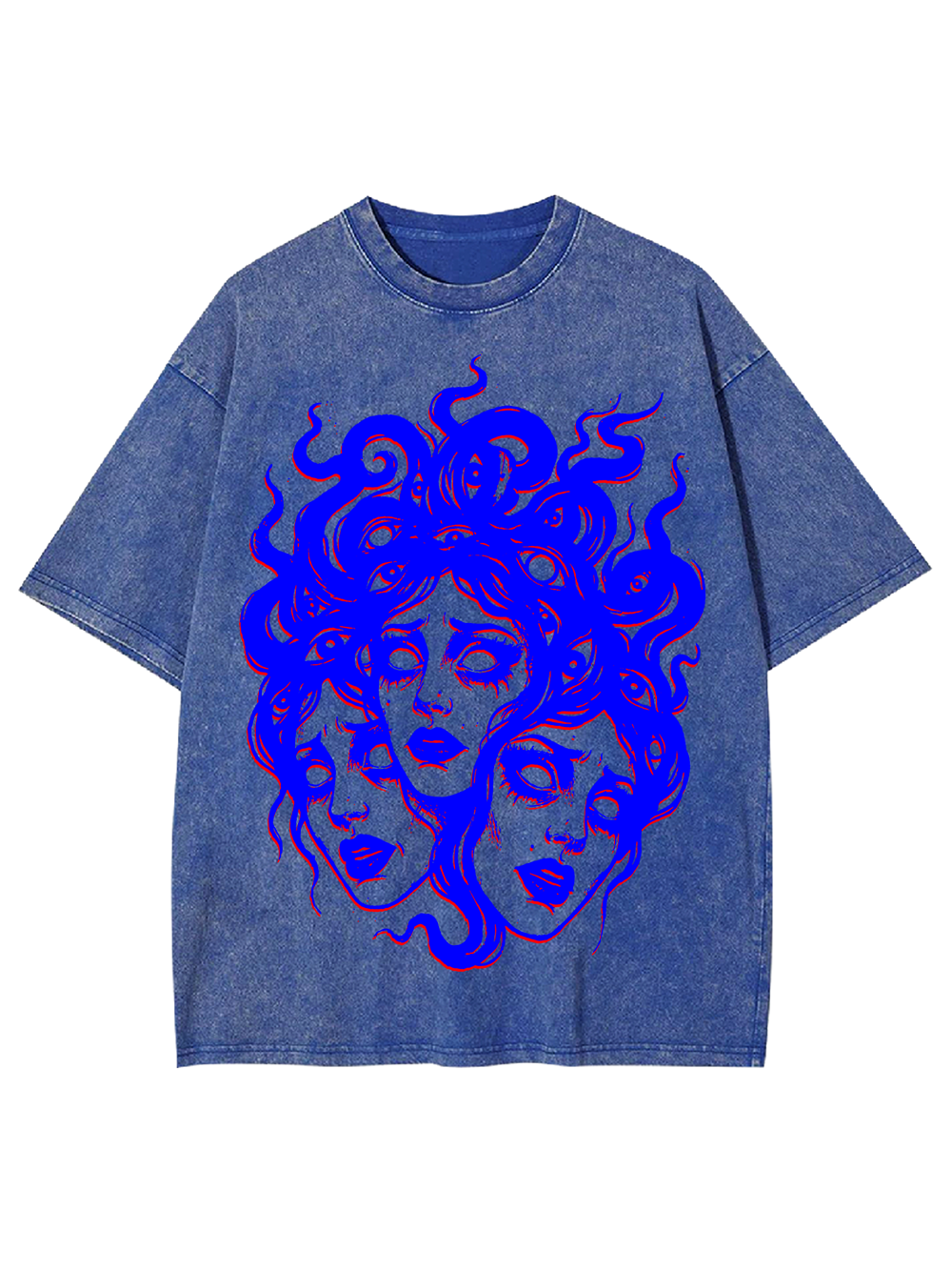 MEDUSA MULTI-FACE PSYCHIC HEAD WASHED TSHIRT
