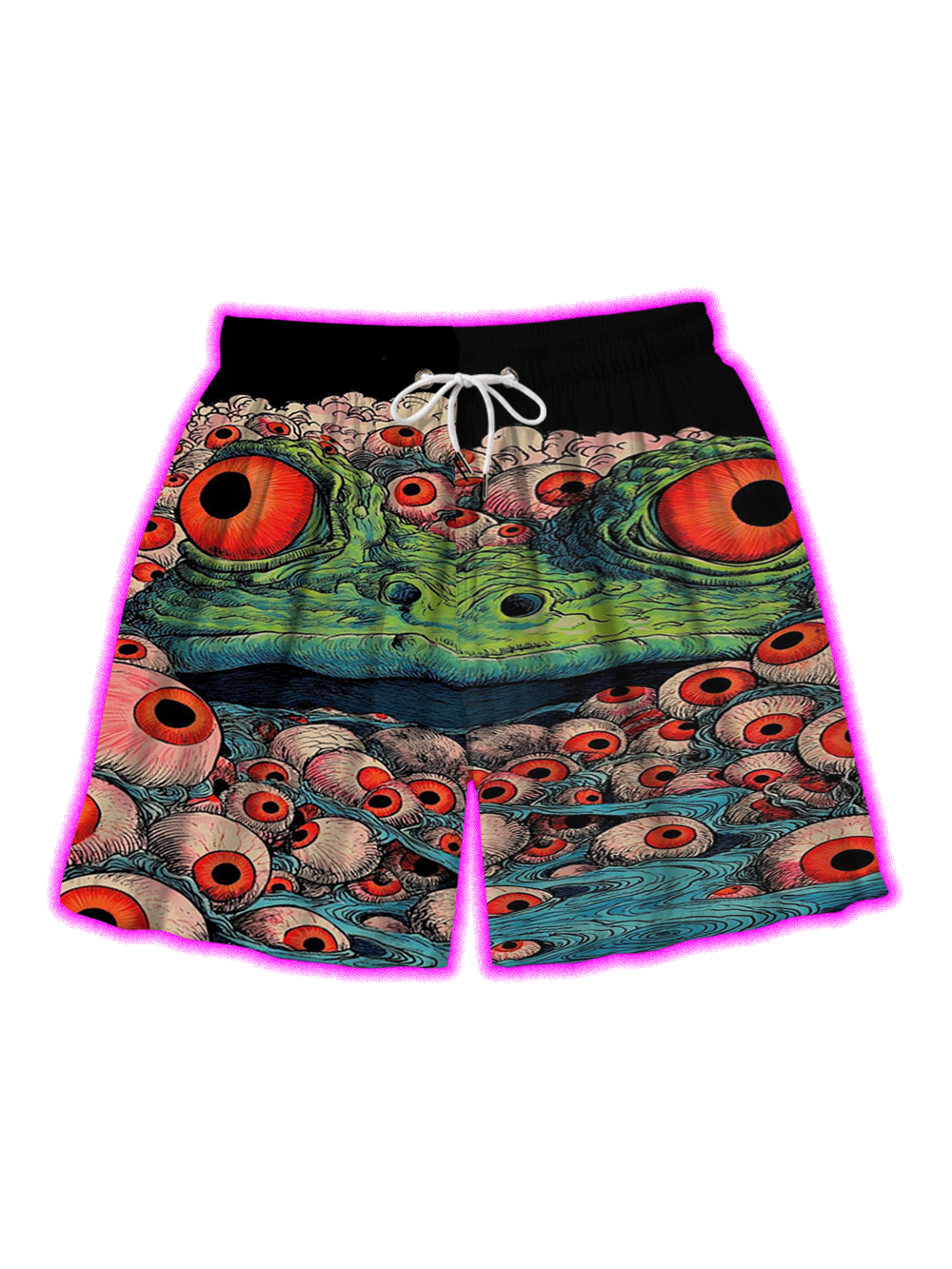 PSYCHEDELIC FROG EYE ALL OVER PRINT SHORTS