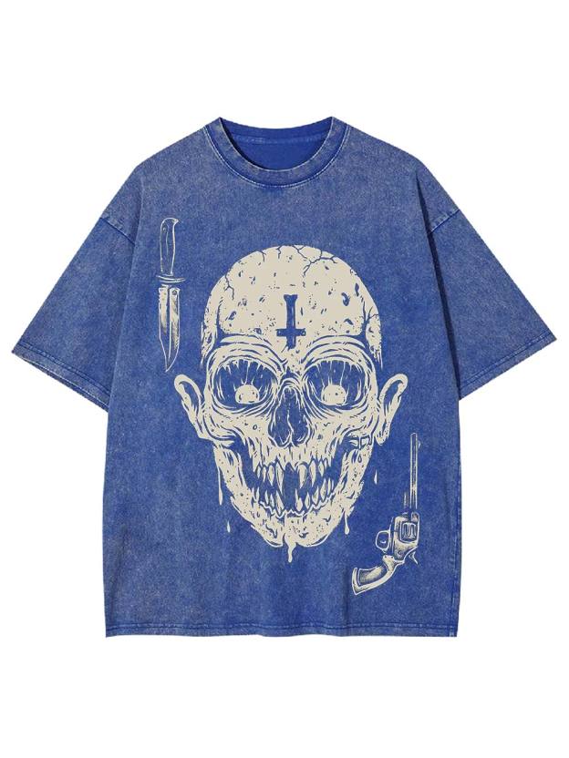Sinister Skull Washed Tshirt