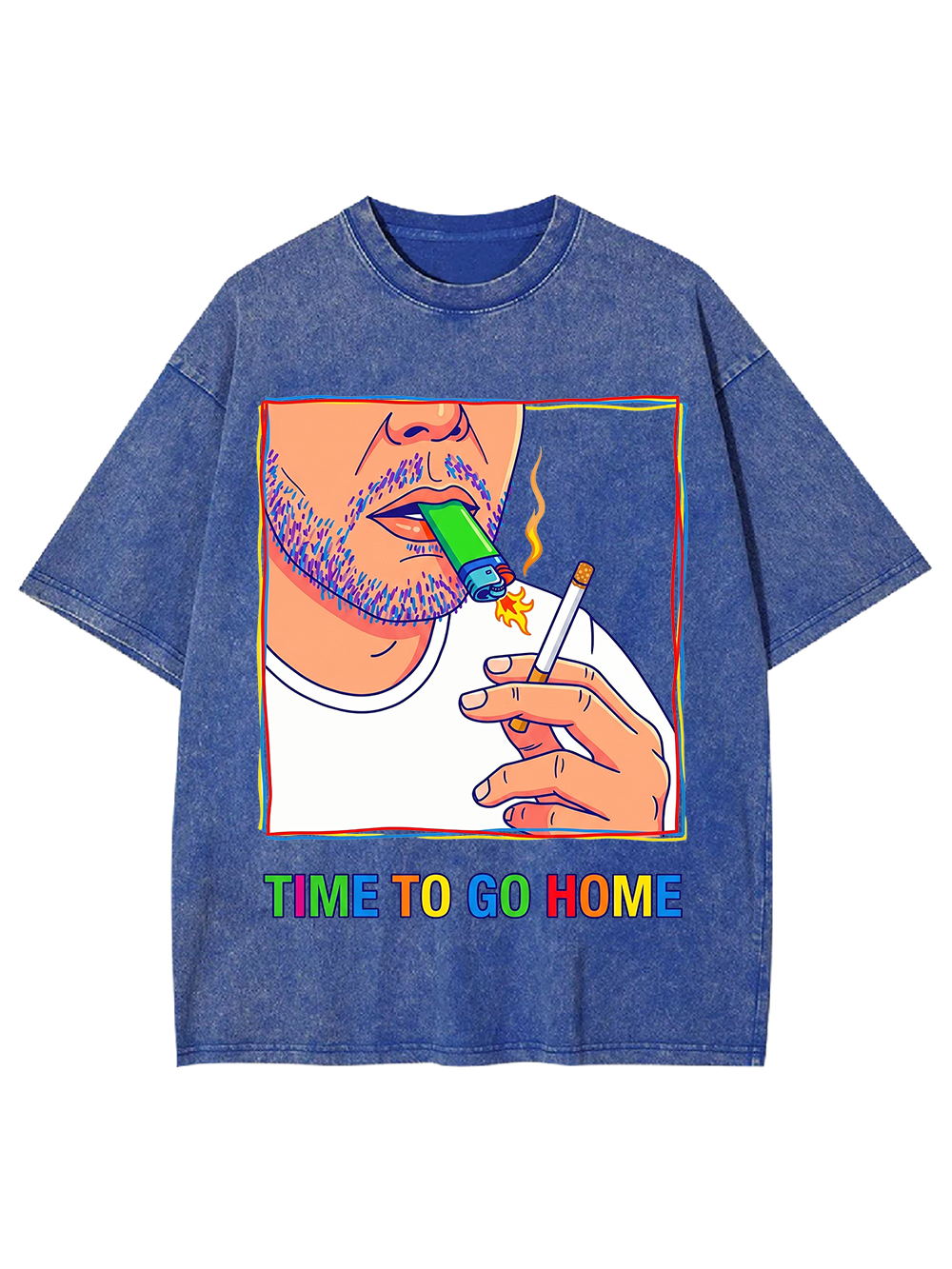 TIME TO GO HOME WASHED TSHIRT