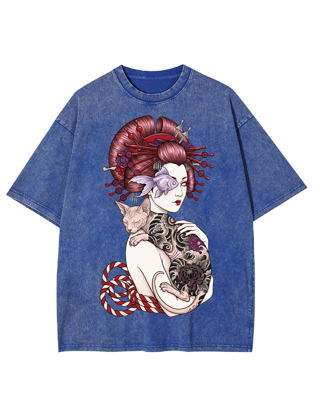 TATTOOED SPHYNX DREAM WASHED TSHIRT