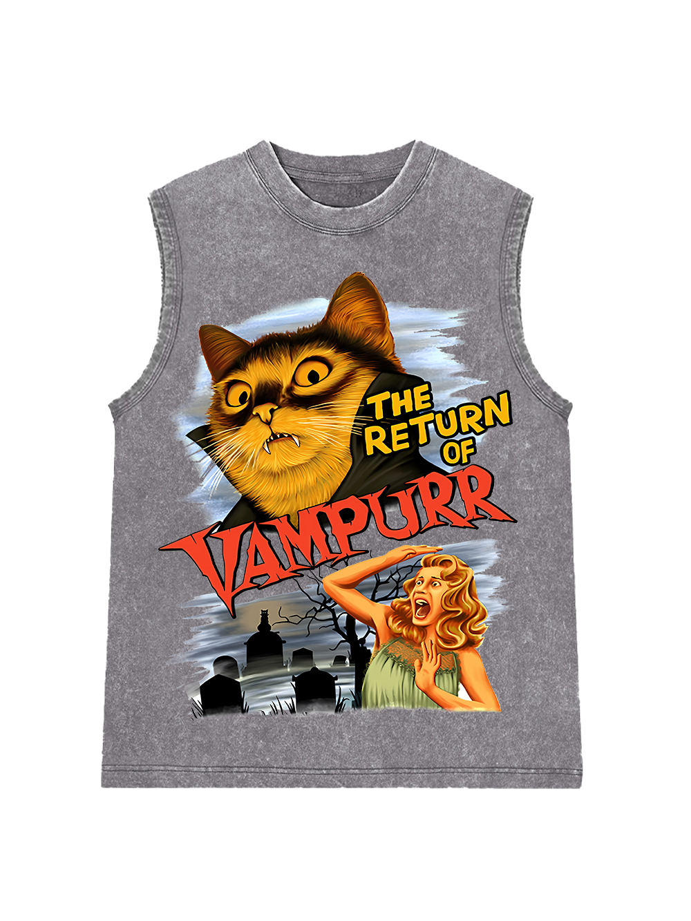 THE RETURN OF VAMPURR WASHED TANK TOP