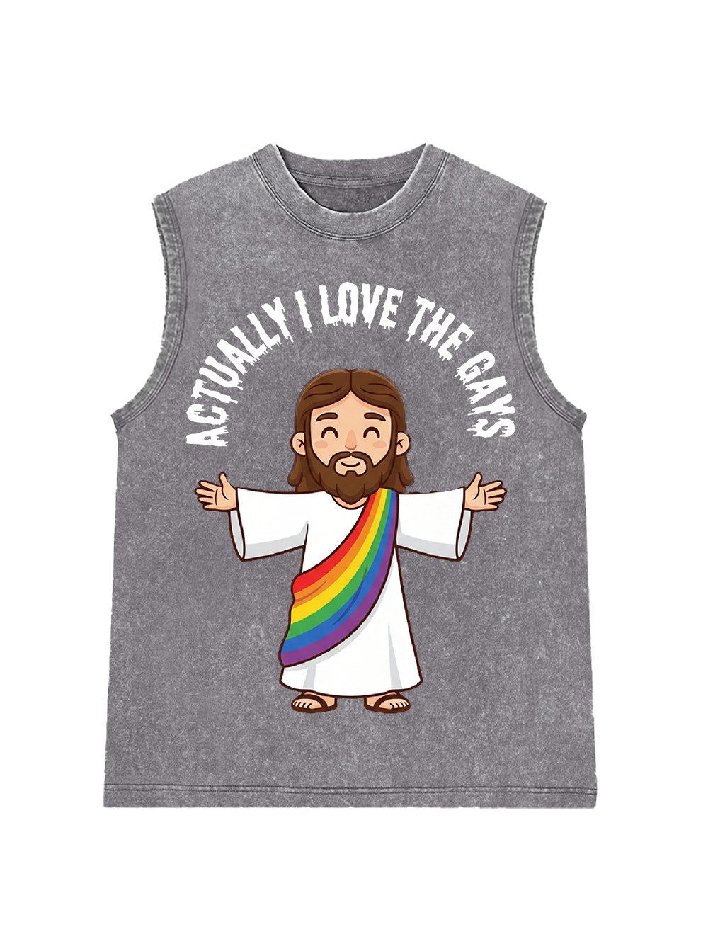 ACTUALLY I LOVE THE GAYS WASHED TANK TOP