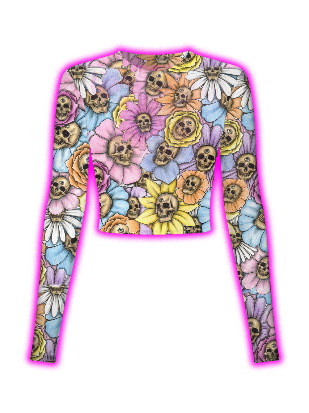SKULL GARDEN BLOOM MESH TOP