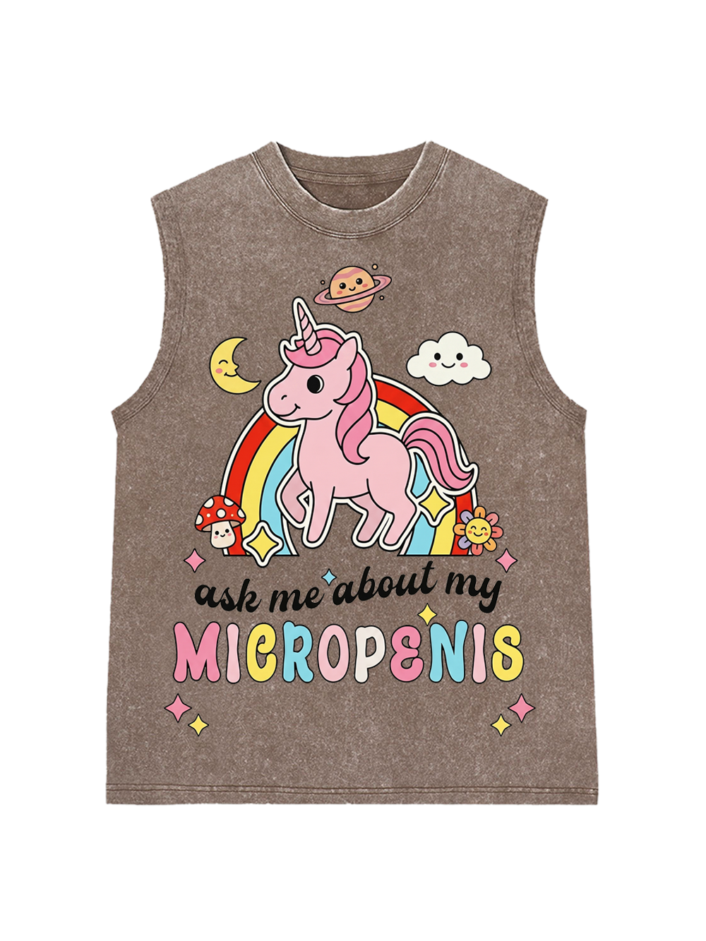 ASK ME ABOUT MY MICROPENIS WASHED TANK TOP