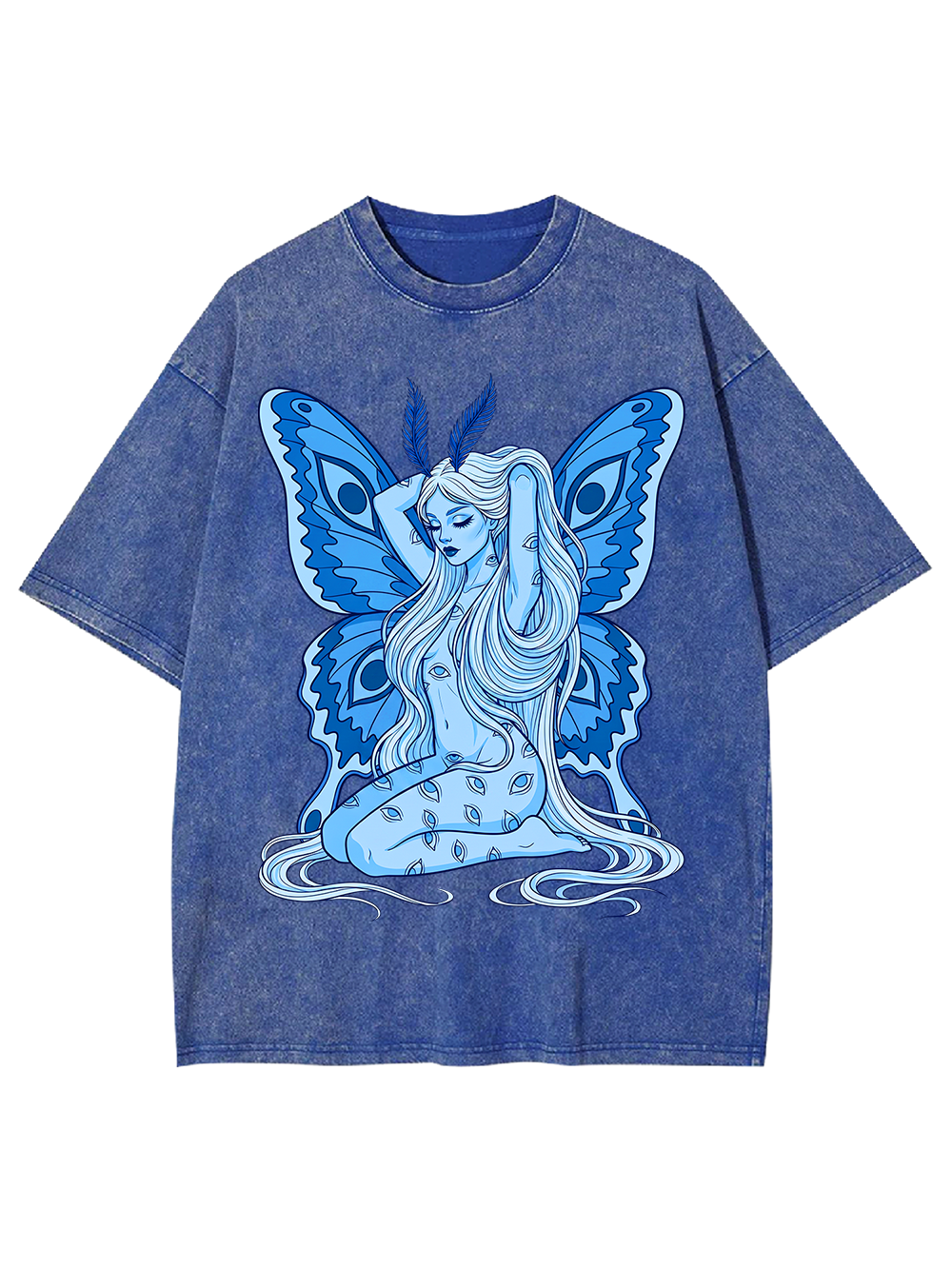 BLUE BUTTERFLY NYMPH WASHED TSHIRT