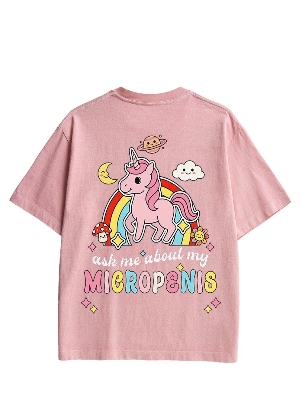 ASK ME ABOUT MY MICROPENIS DOUBLE SIDED PRINT WASHED TSHIRT
