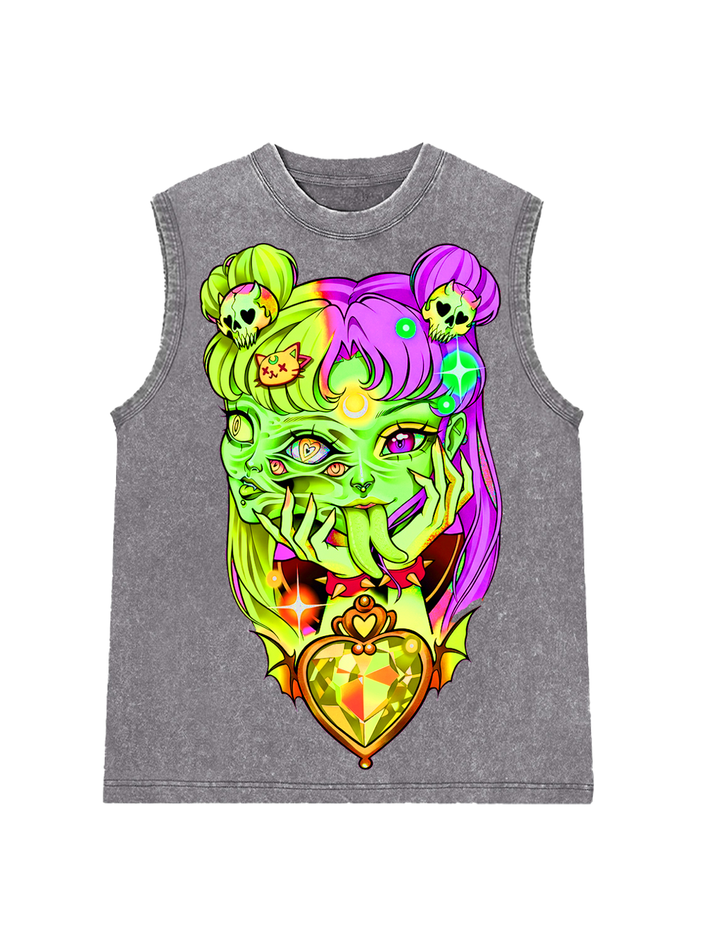 NEON DEMON GODDESS WASHED TANK TOP
