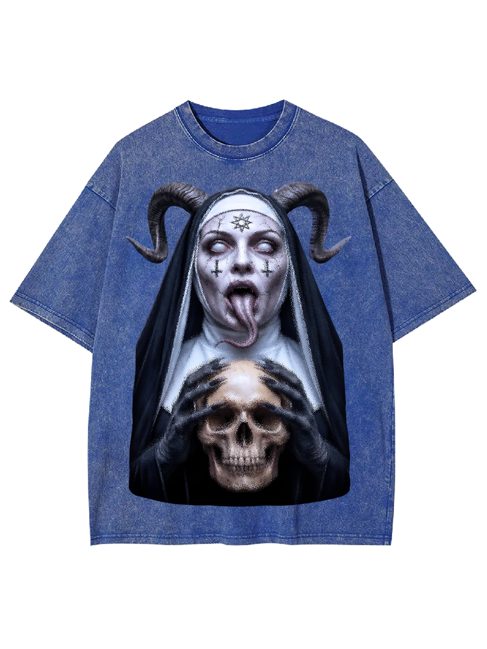 DARK NUN DEMON WASHED TSHIRT