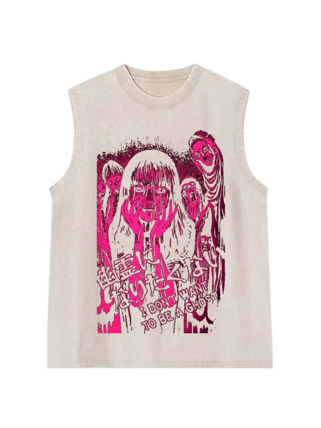 I Don't Want To Be A Ghost Washed Tank Top