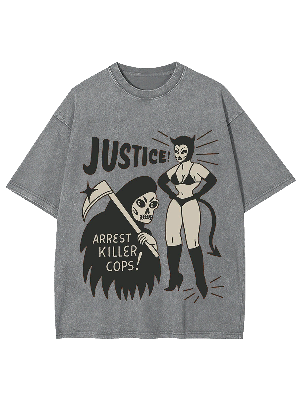 JUSTICE! WASHED TSHIRT