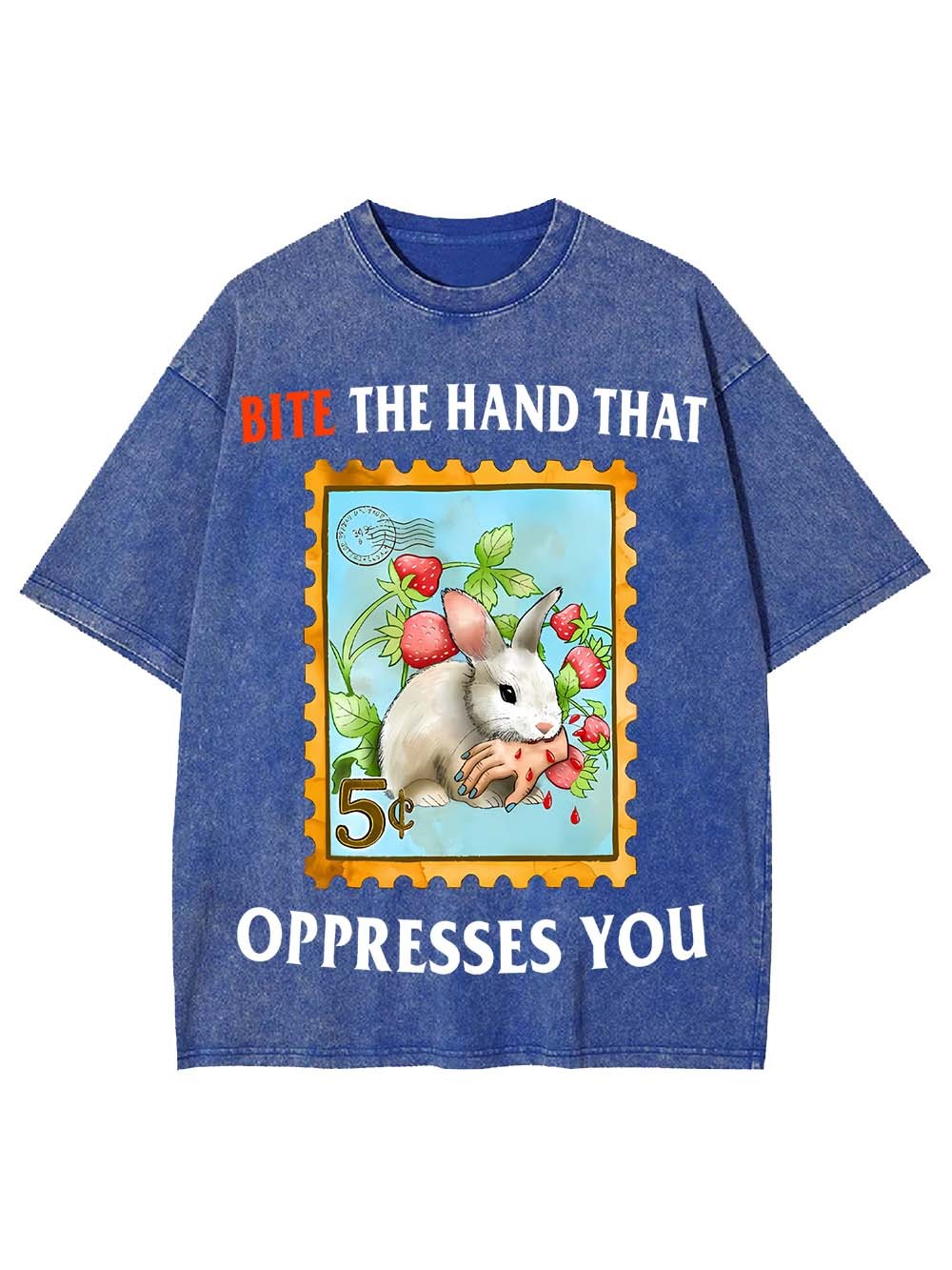 Bite The Hand That Oppresses You Washed Tshirt