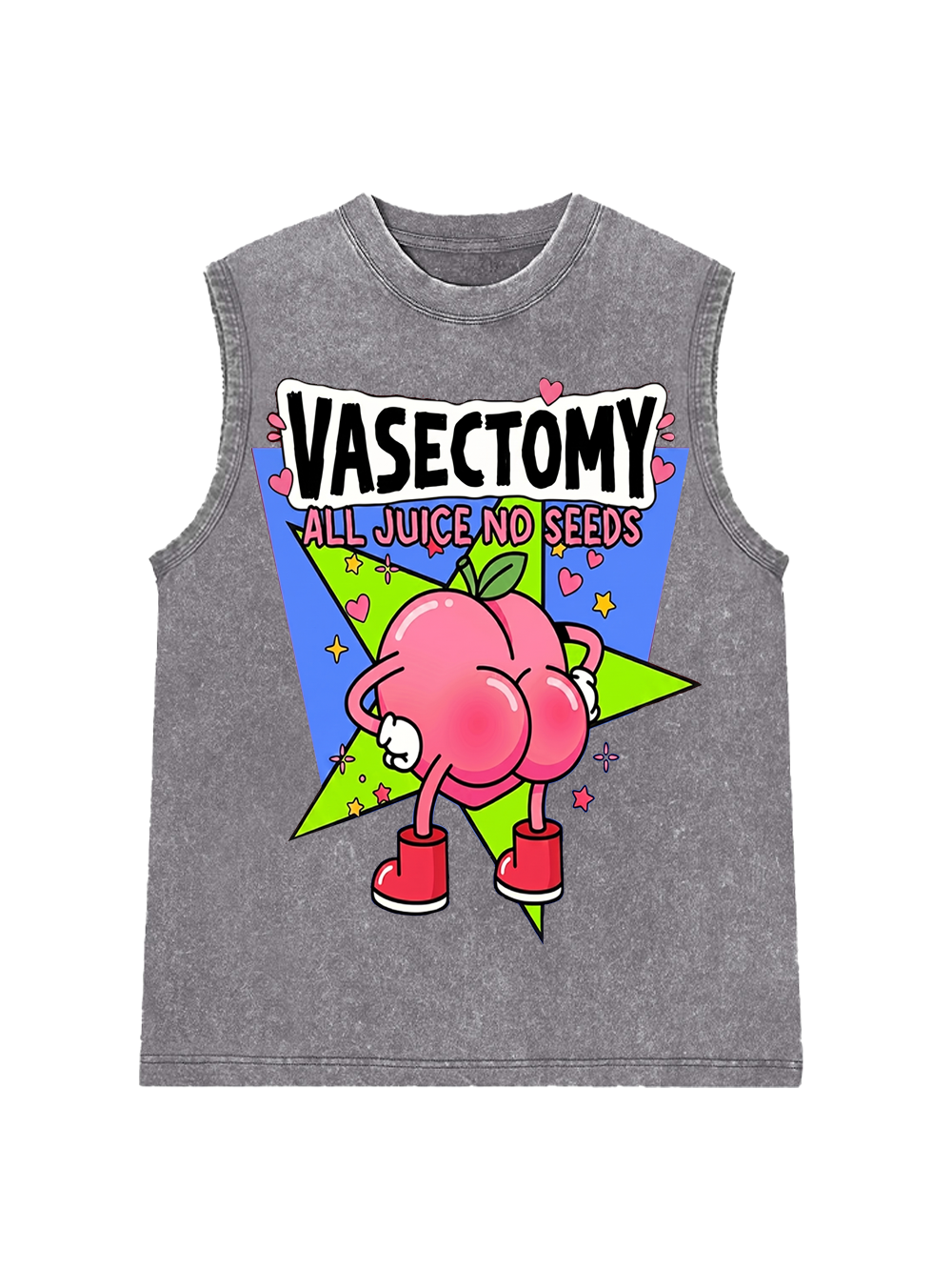 VASECTOMY ALL JUICE NO SEEDS WASHED TANK TOP