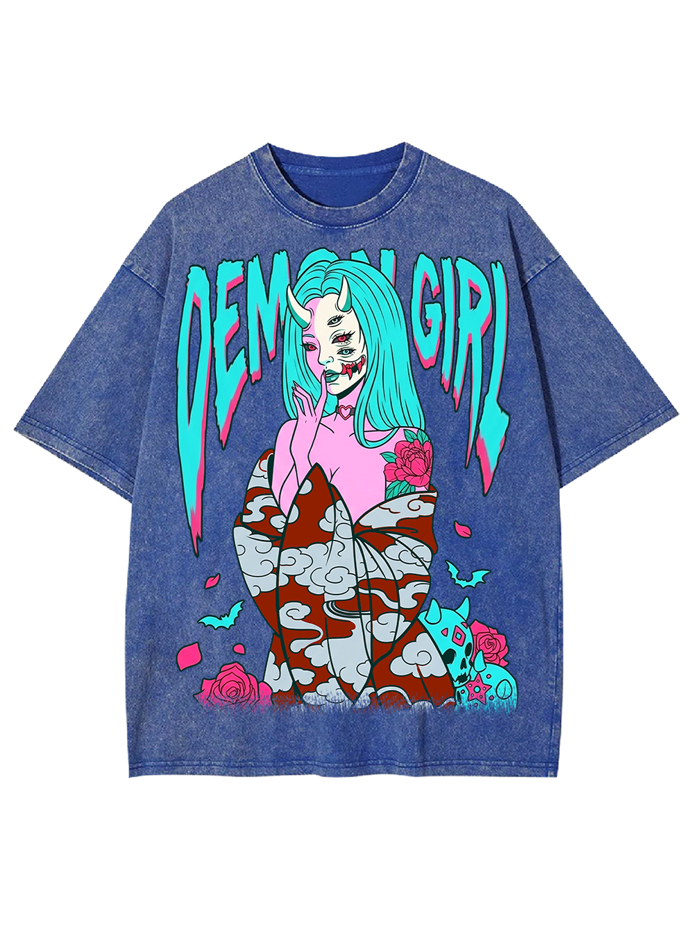 DEMON GIRL AAA WASHED TSHIRT