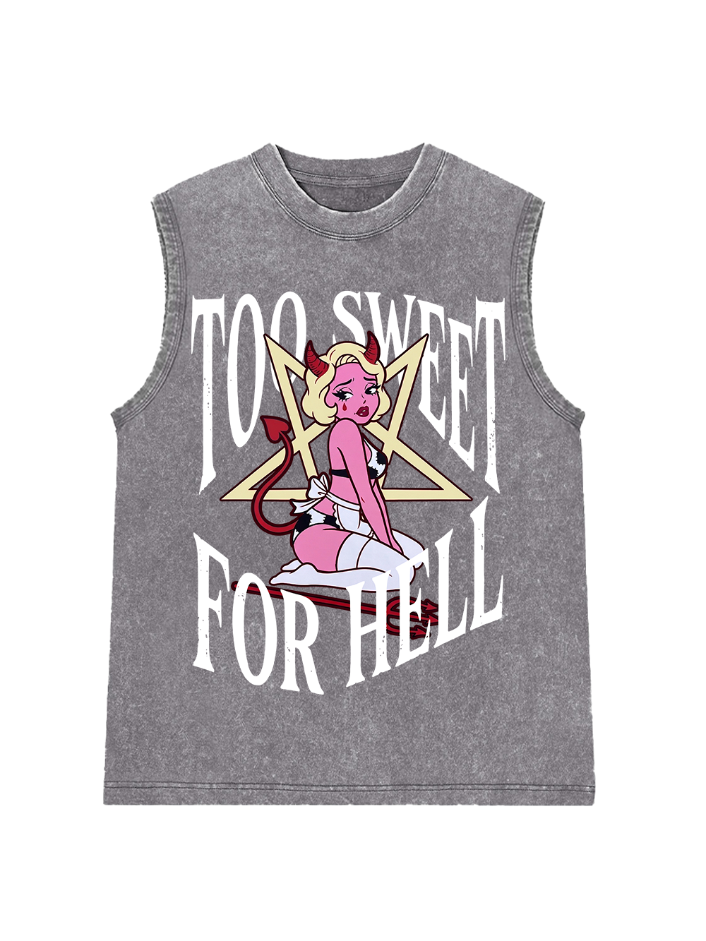 TOO SWEET FOR HELL WASHED TANK TOP