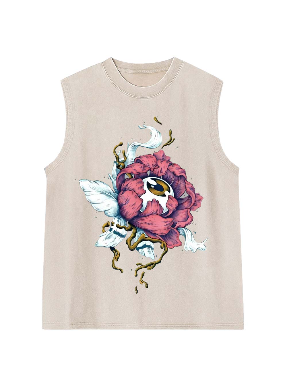Floral Eye Fusion Washed Tank Top