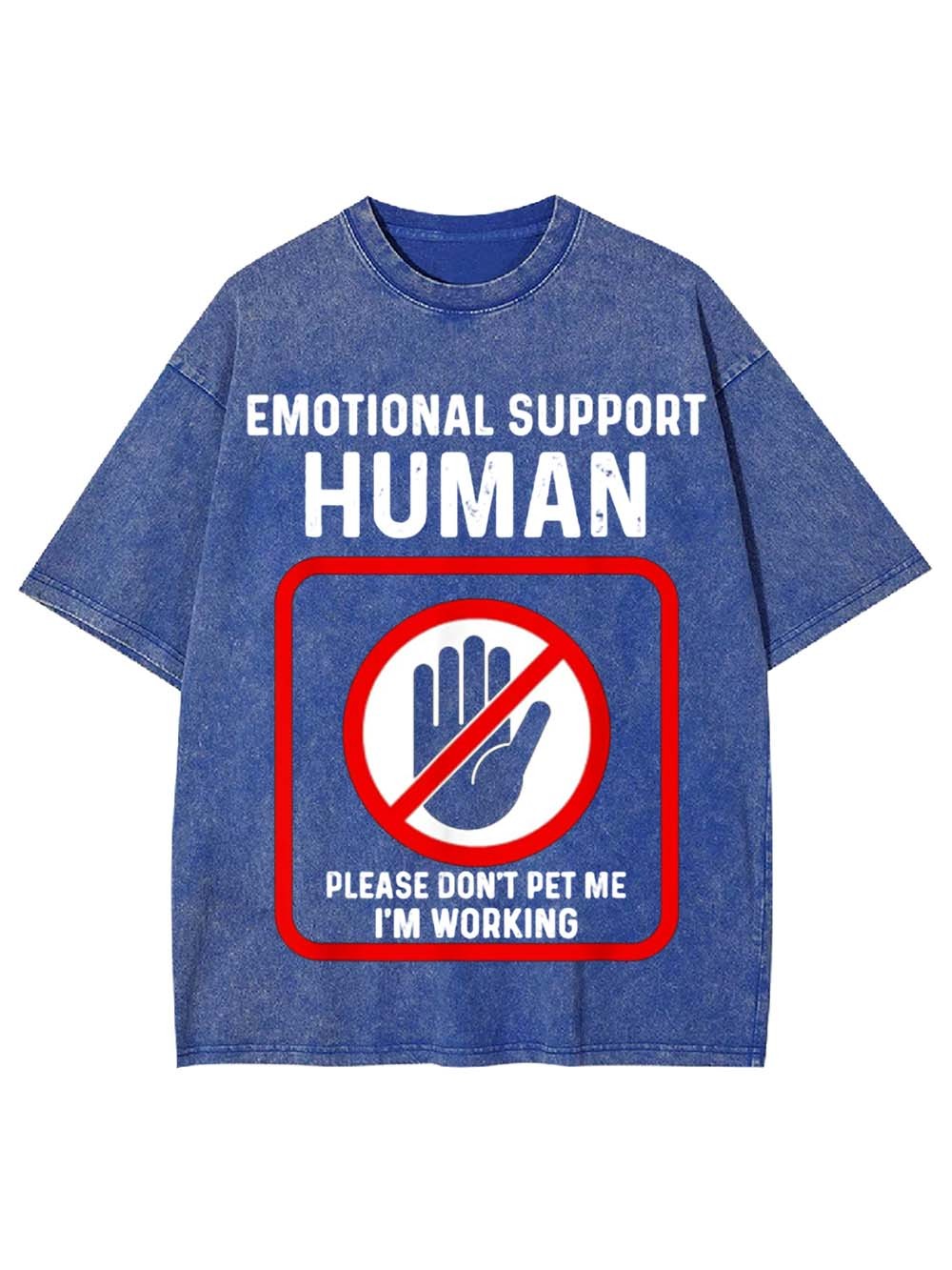 EMOTIONAL SUPPORT HUMAN WASHED TSHIRT