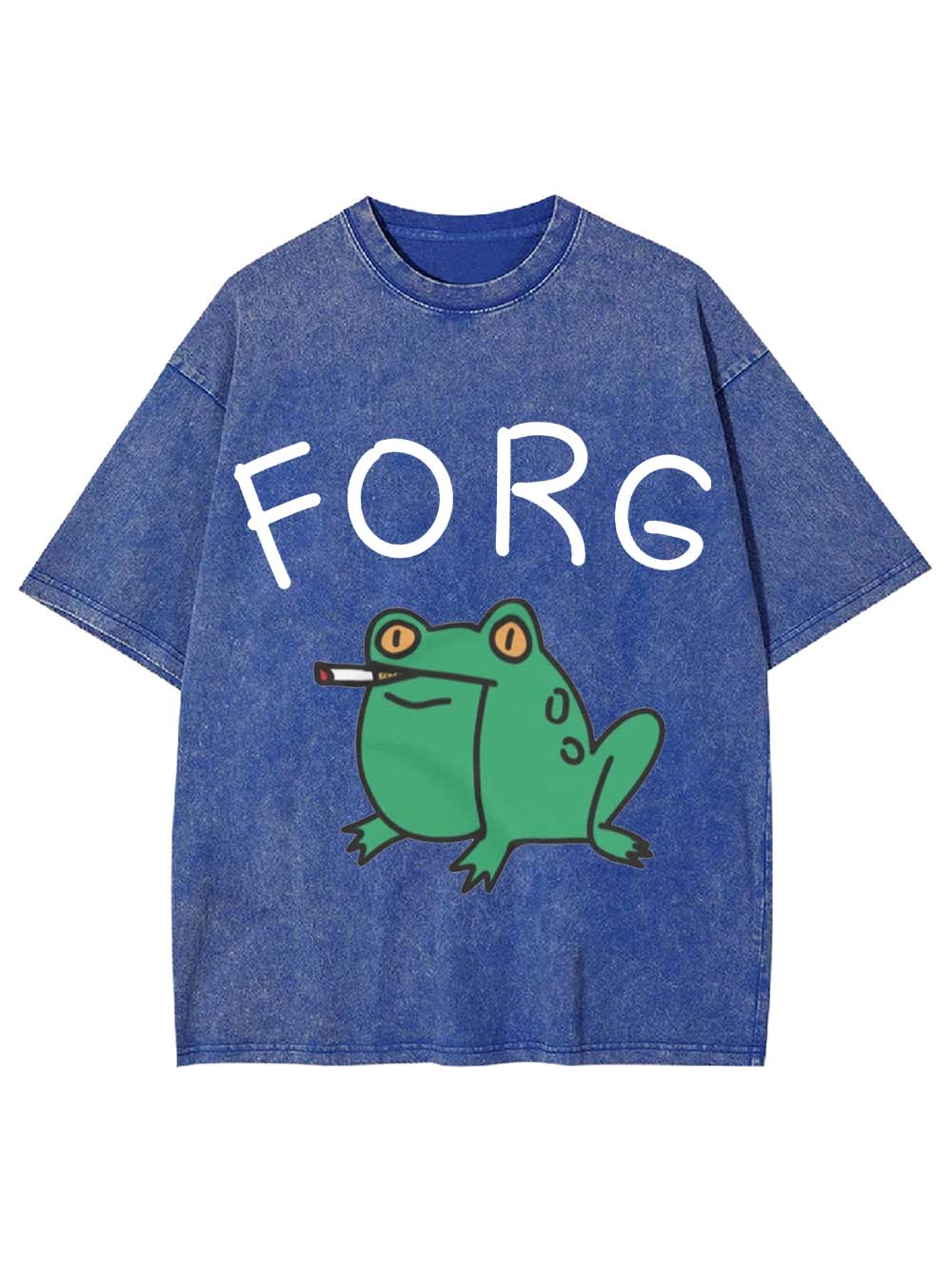 Forg the Smoking Frog Washed Tshirt