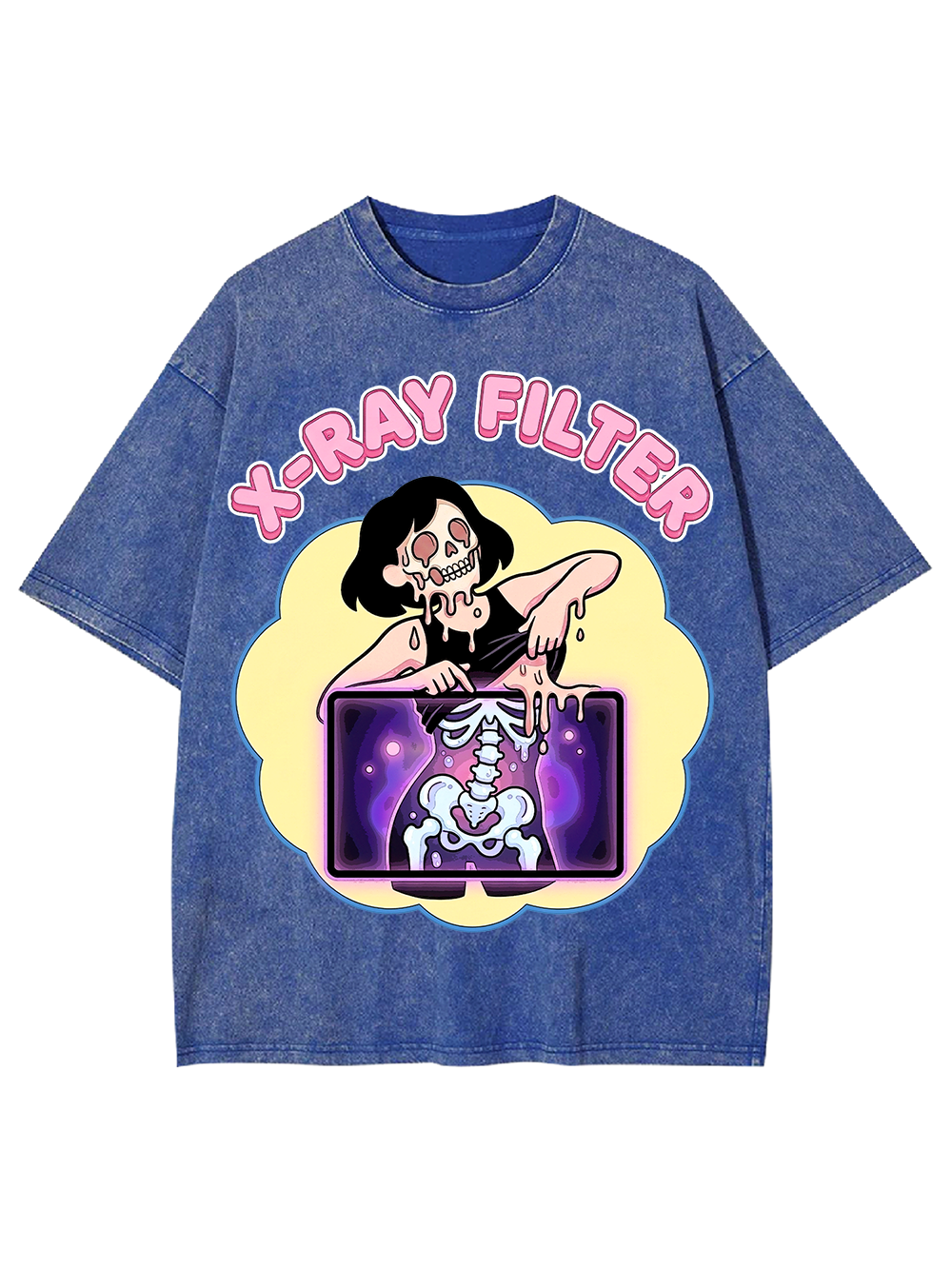 X-RAY FILTER SKELETON AAA WASHED TSHIRT