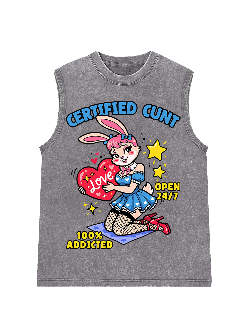 CERTIFIED CUNT WASHED TANK TOP