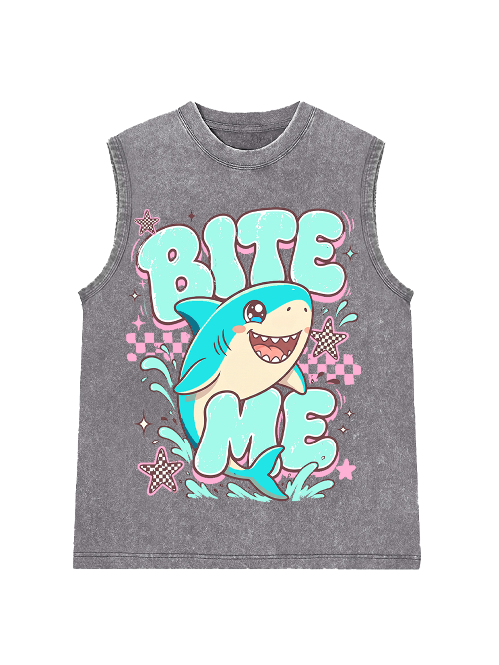 BITE ME WASHED TANK TOP
