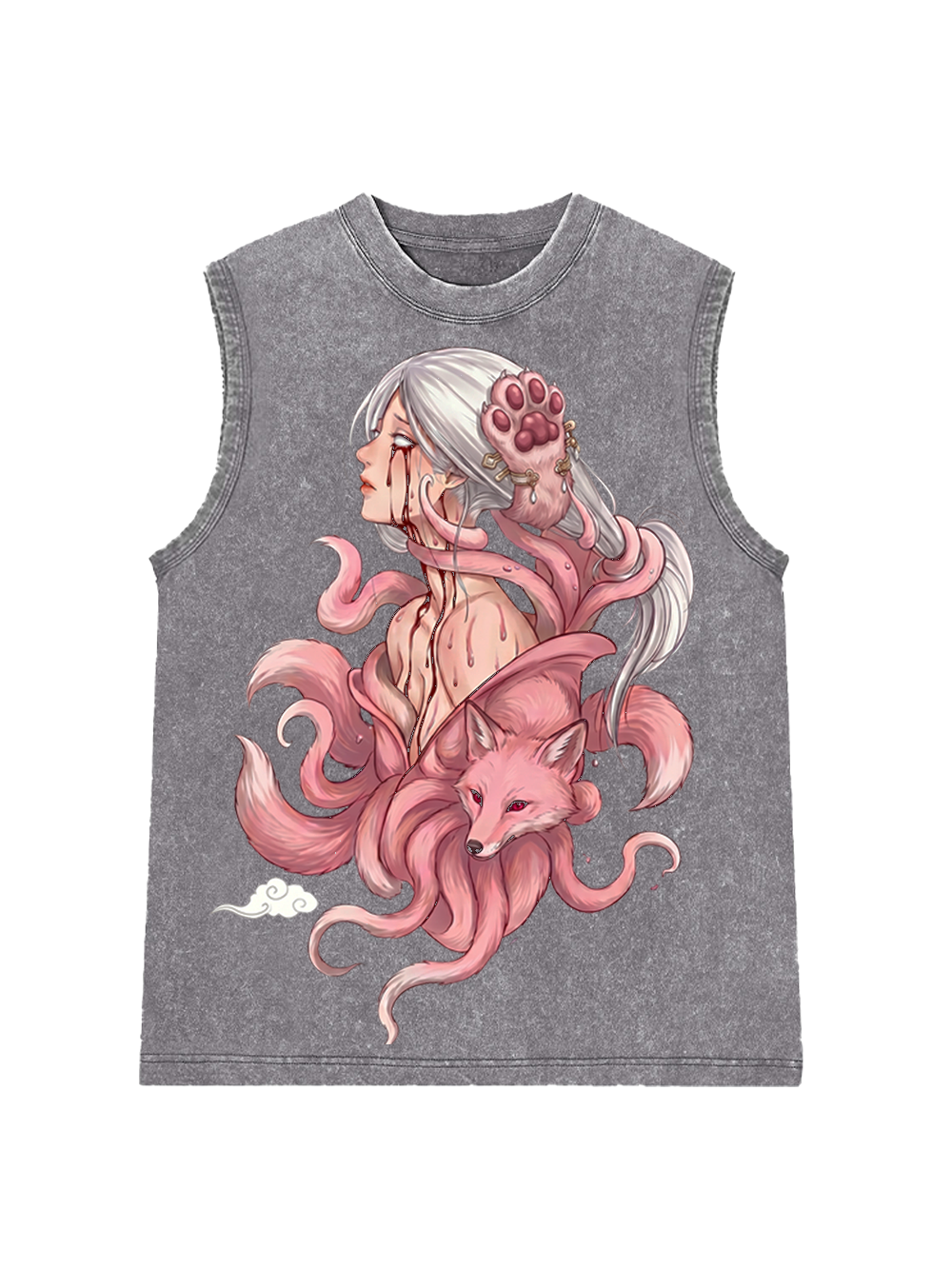 NINE-TAILED FOX GODDESS WASHED TANK TOP