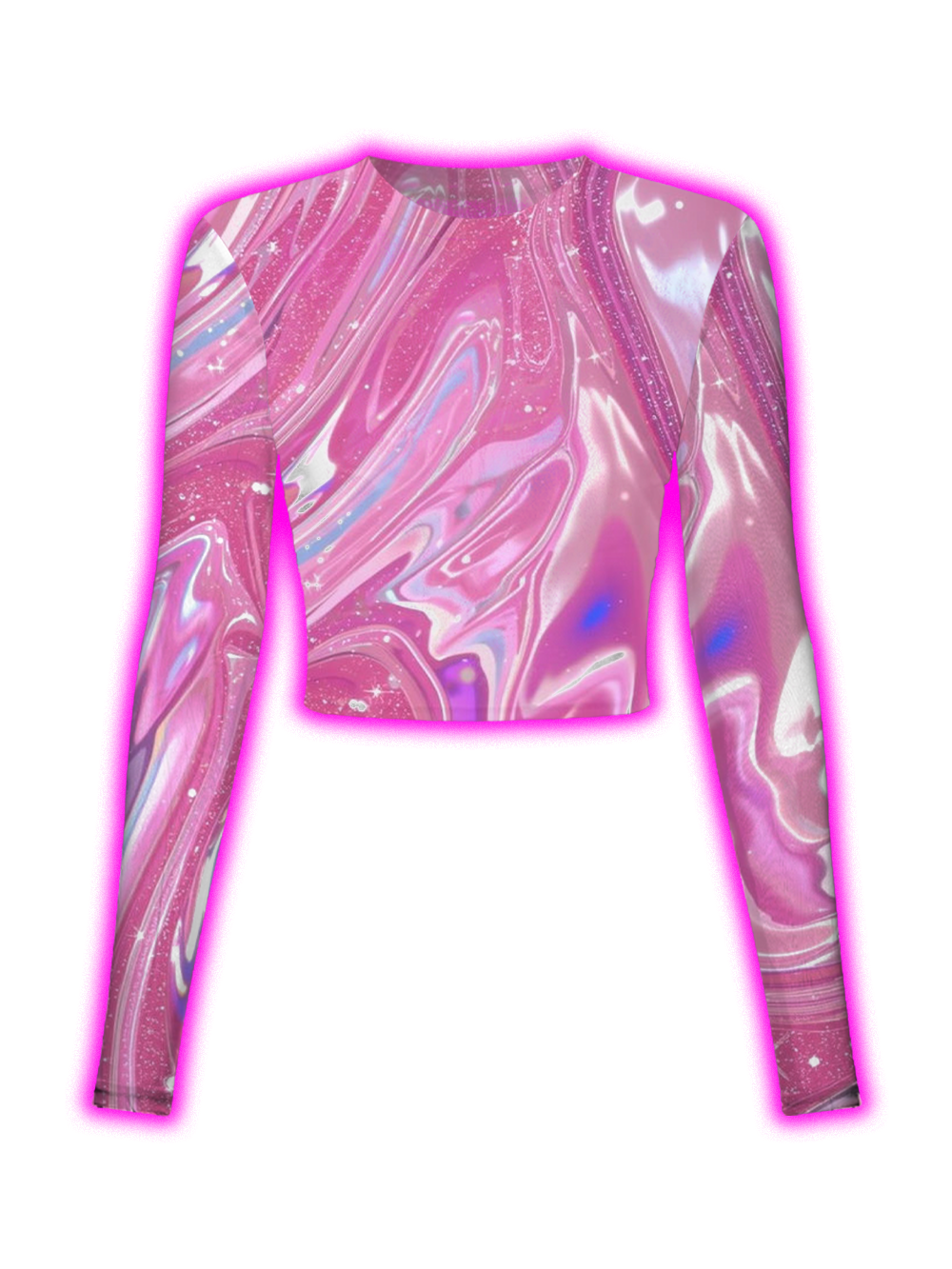 PASTEL PINK LIQUID MARBLE MESH TOP