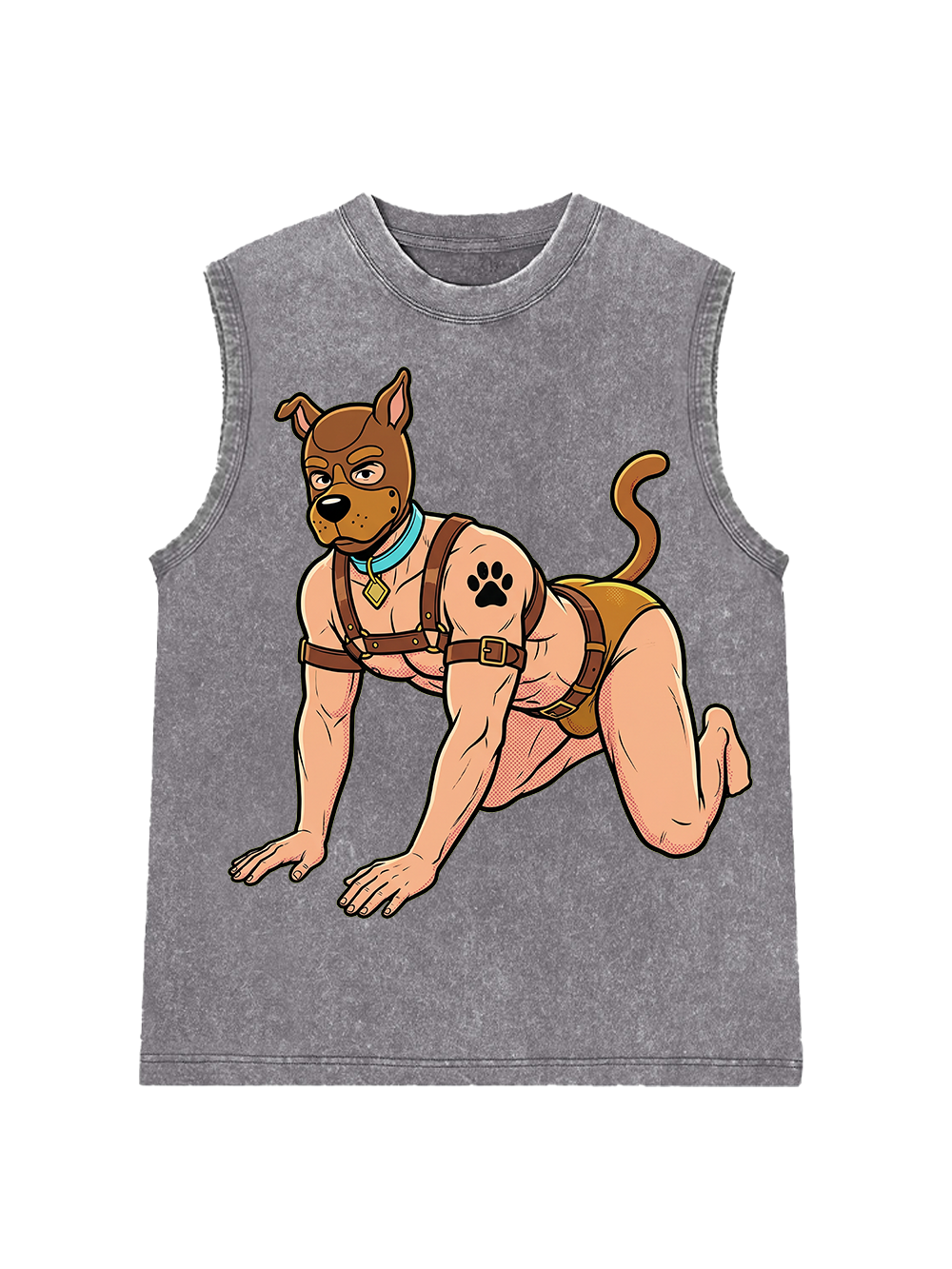HUMAN PUP PLAY WASHED TANK TOP