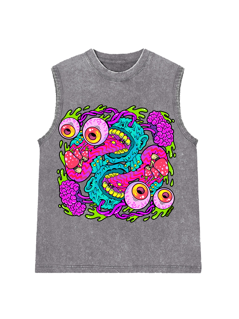 PSYCHEDELIC CHAOS WASHED TANK TOP
