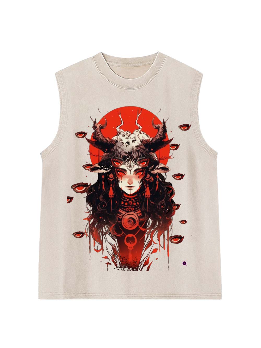 Multiple Eyes Spirit Washed Tank Top