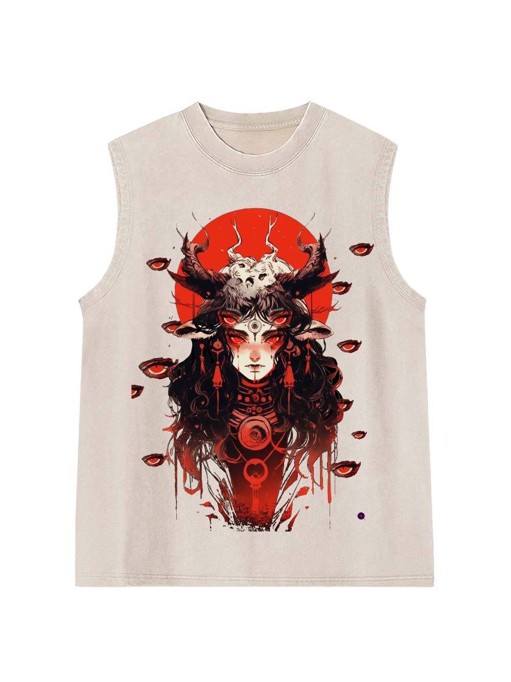 Multiple Eyes Spirit Washed Tank Top
