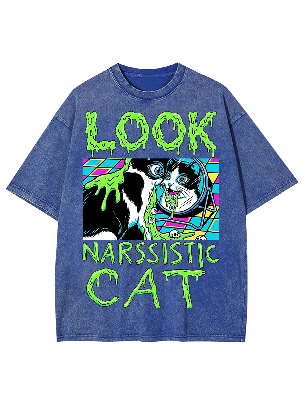 LOOK NARCISSISTIC CAT AAA WASHED TSHIRT