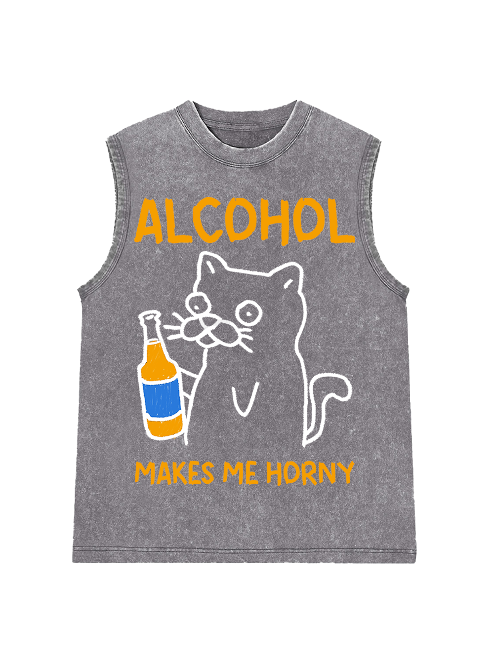 ALCOHOL MAKES ME HORNY WASHED TANK