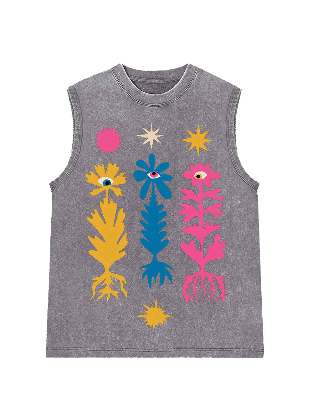 FLOWER WASHED TANK