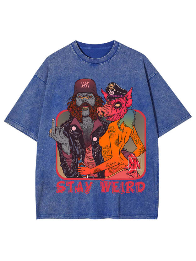 Stay Weird Washed Tshirt