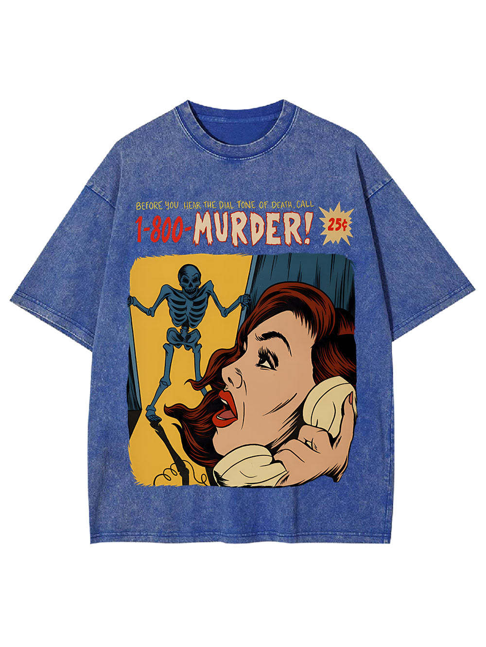 Dial Tone Of Death Washed Tshirt-ClassyOutlaw Sale