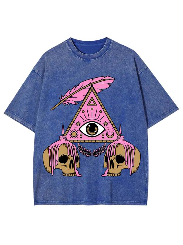 Eye And Skull Washed Tshirt