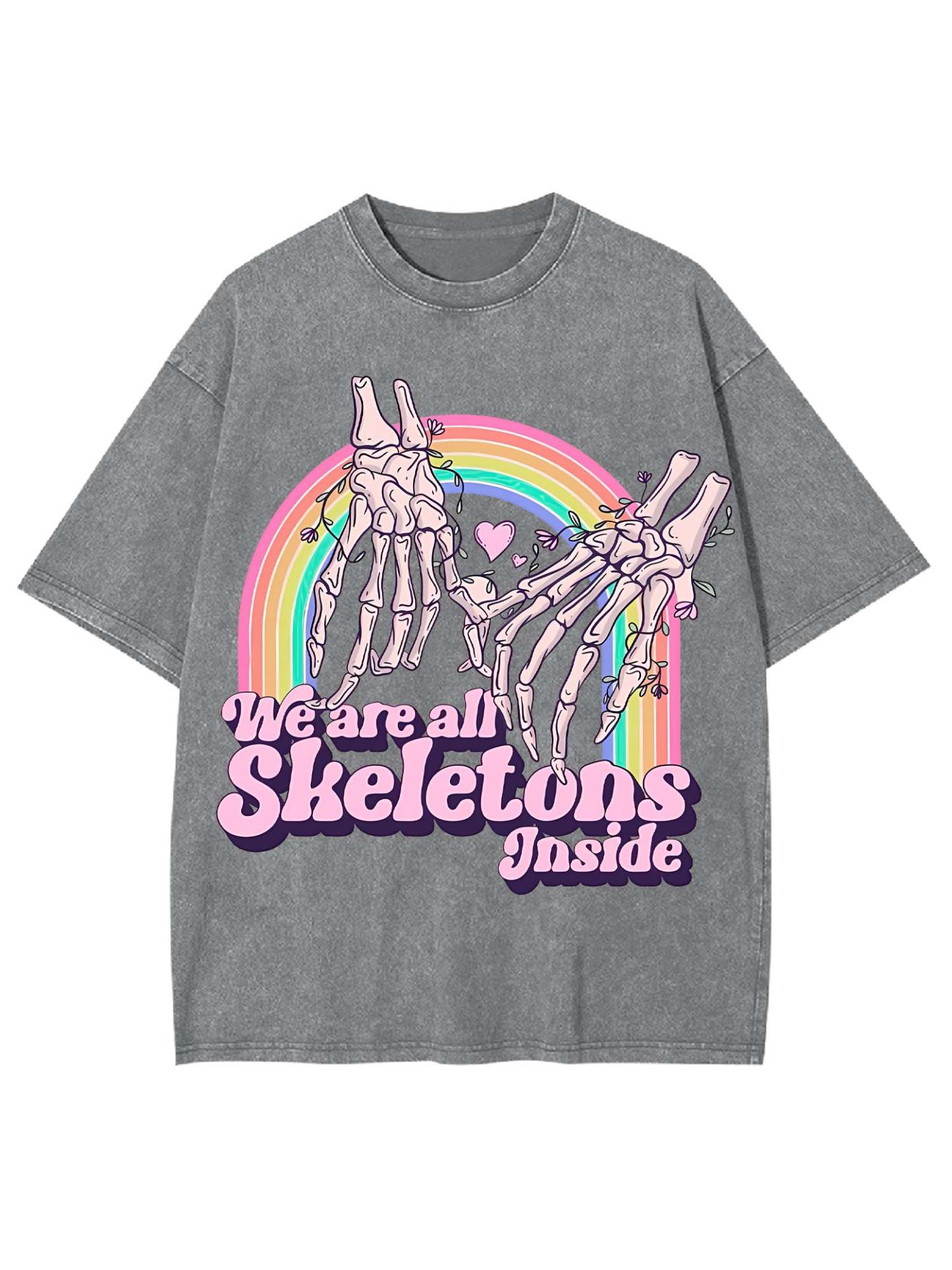 We Are All Skeletons Inside Washed Tshirt