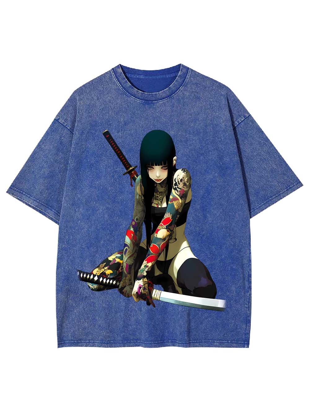 Tattooed Blade Warrior Washed Tshirt