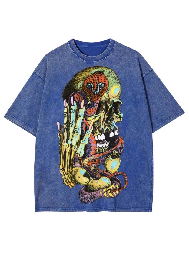 Bones And Snakes Washed Tshirt