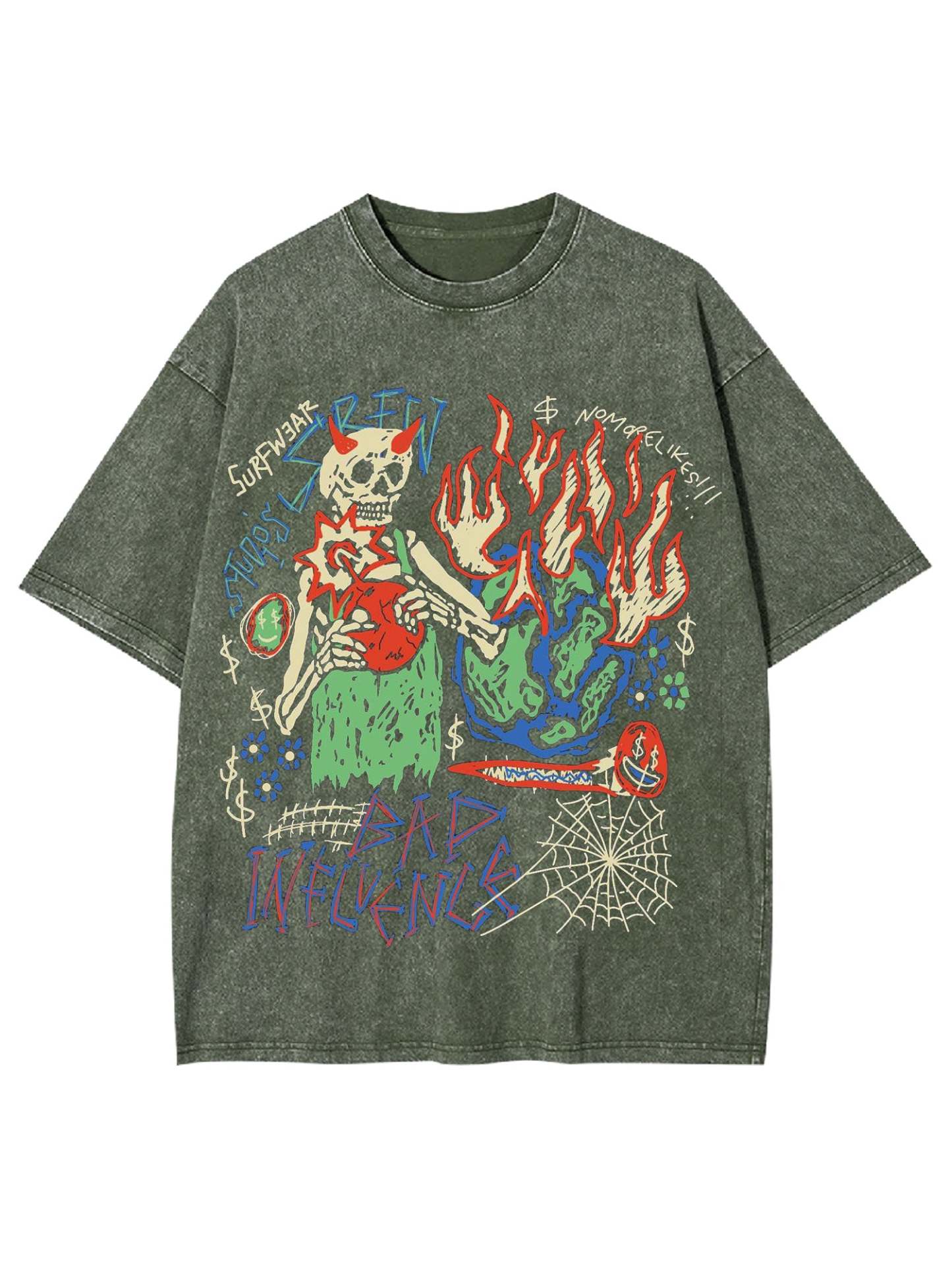 Bad Influence Washed Tshir