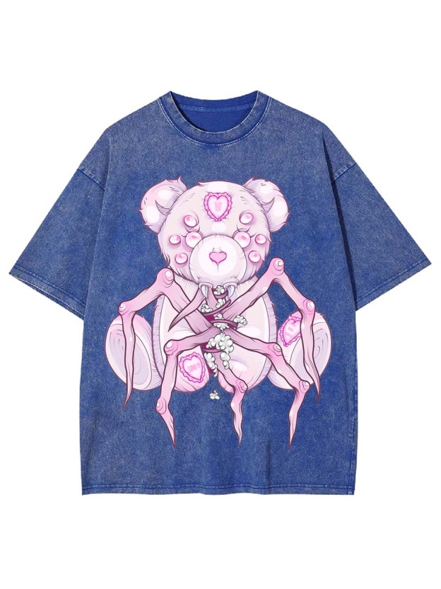 Spider Teddy Nightmare Washed Tshirt