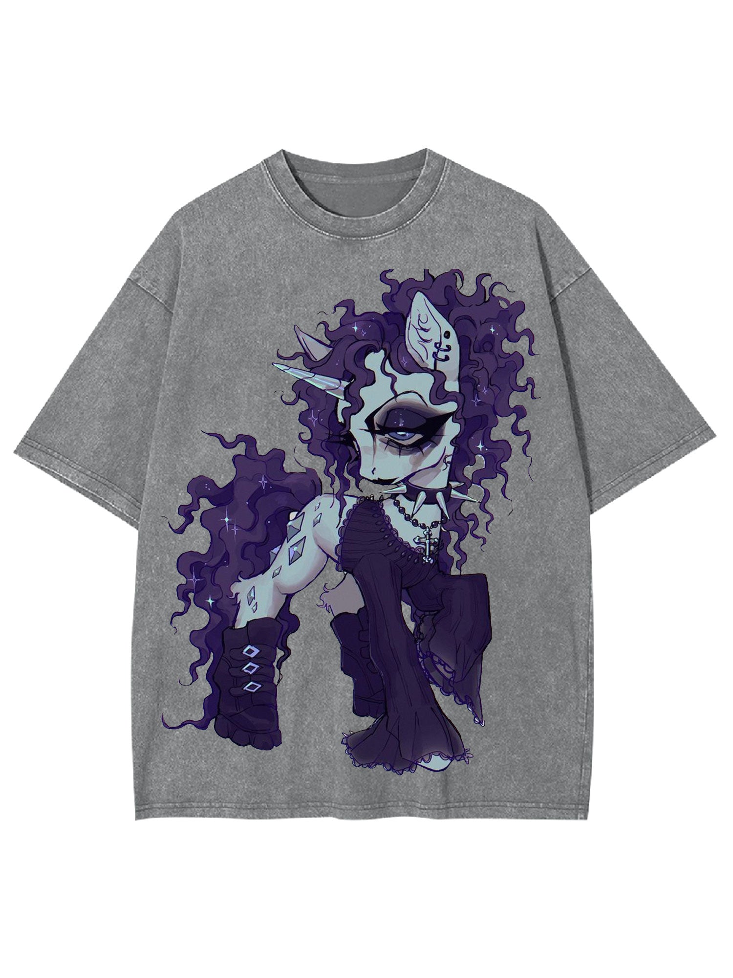 Punk Little Horse Washed Tshirt